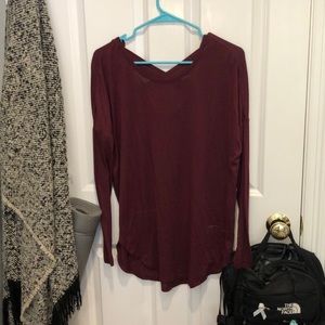maroon sweater